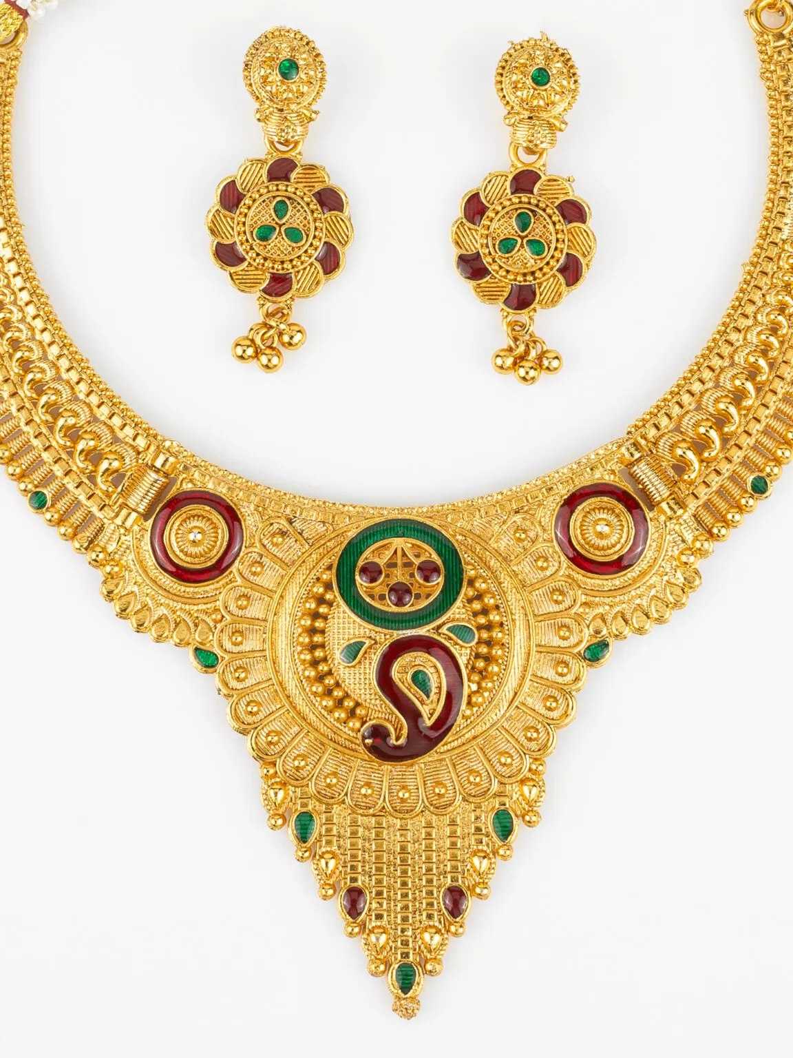 Ynf Brass KESH105 NK4812 Womens Jewellery Wholesale Necklaces Set Manufacturer