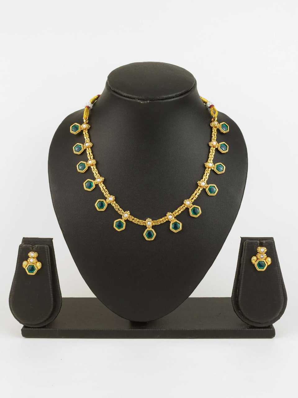Ynf Brass KESH105 NK4818 Womens Jewellery Wholesale Necklaces Set Golden Necklace Set Manufacturer