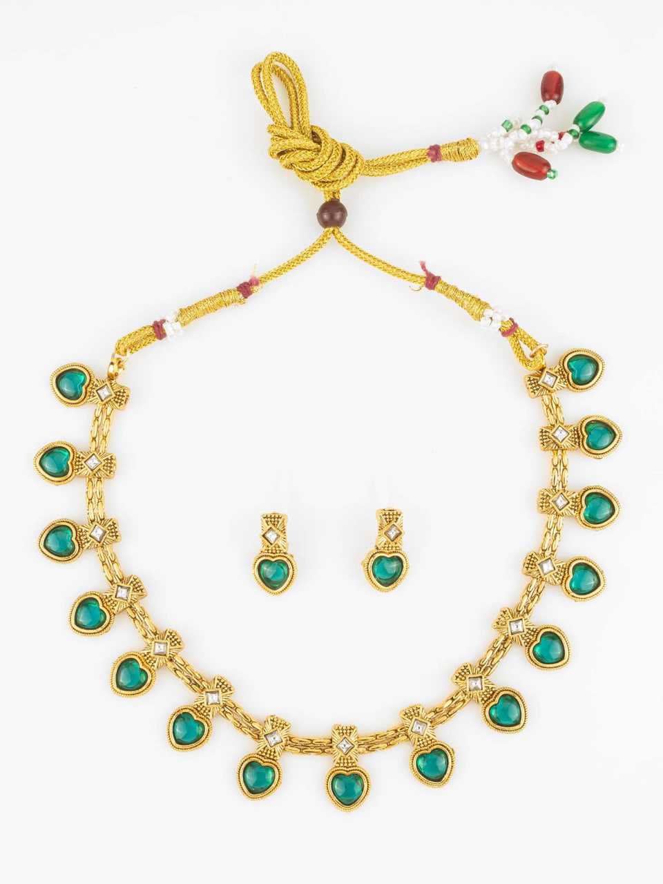 Ynf Brass KESH105 NK4819 Womens Jewellery Wholesale Kundan Pendant Sets Necklaces Set Golden Necklace Set Manufacturer