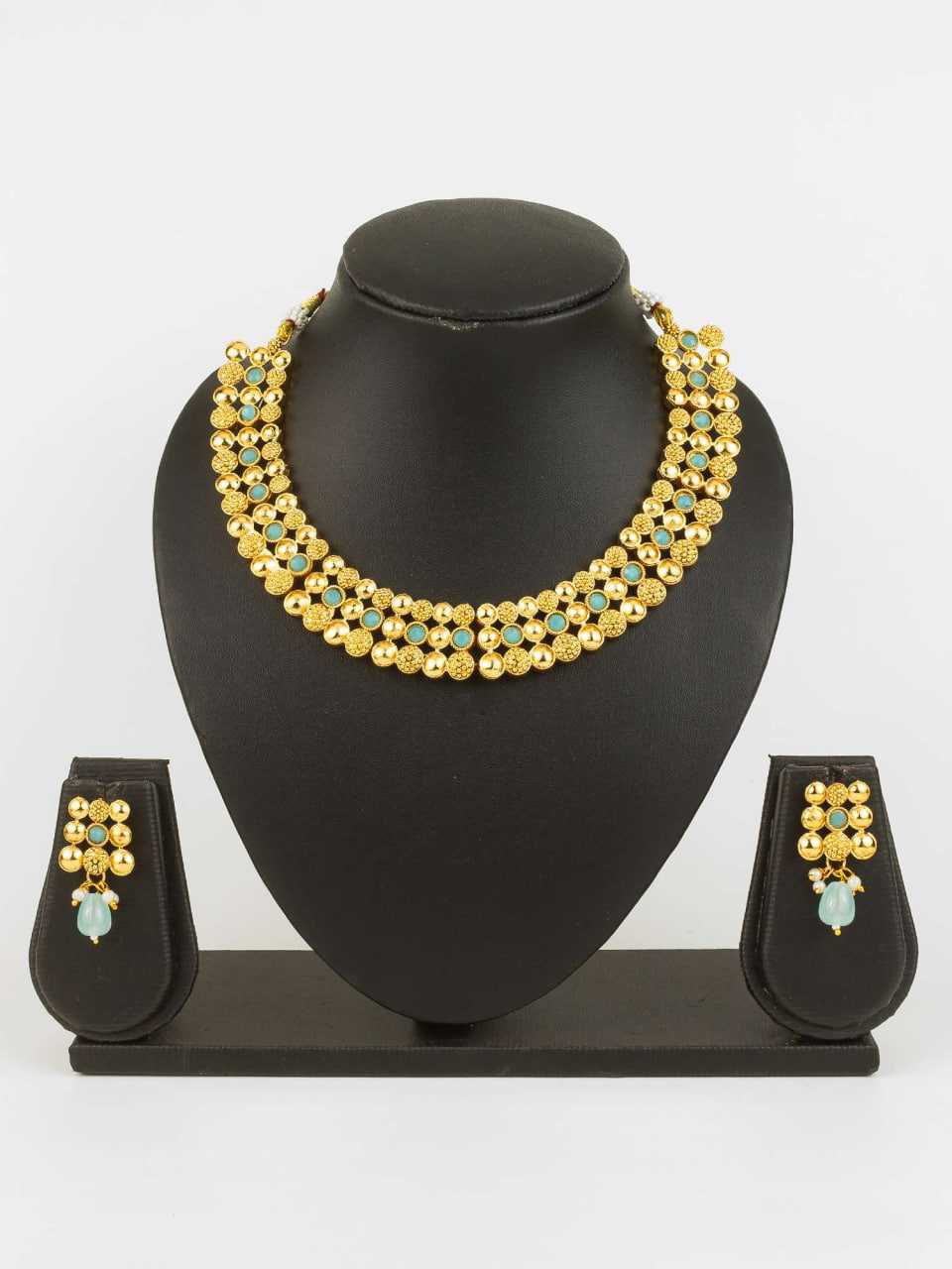 Ynf Brass KESH105 NK4822 Womens Jewellery Wholesale Necklaces Set Golden Necklace Set Manufacturer