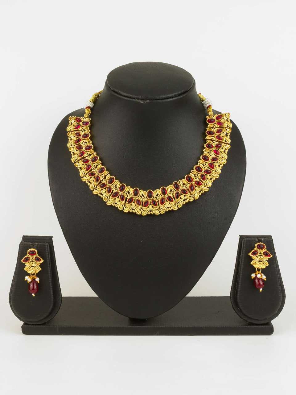 Ynf Brass KESH105 NK4829 Womens Jewellery Wholesale Necklaces Set Golden Necklace Set Manufacturer