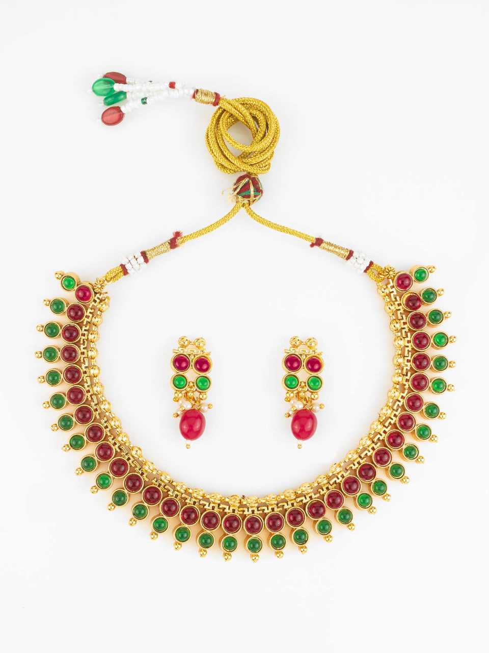 Ynf Brass KESH105 NK4831 Womens Jewellery Wholesale Necklaces Set Golden Necklace Set Manufacturer