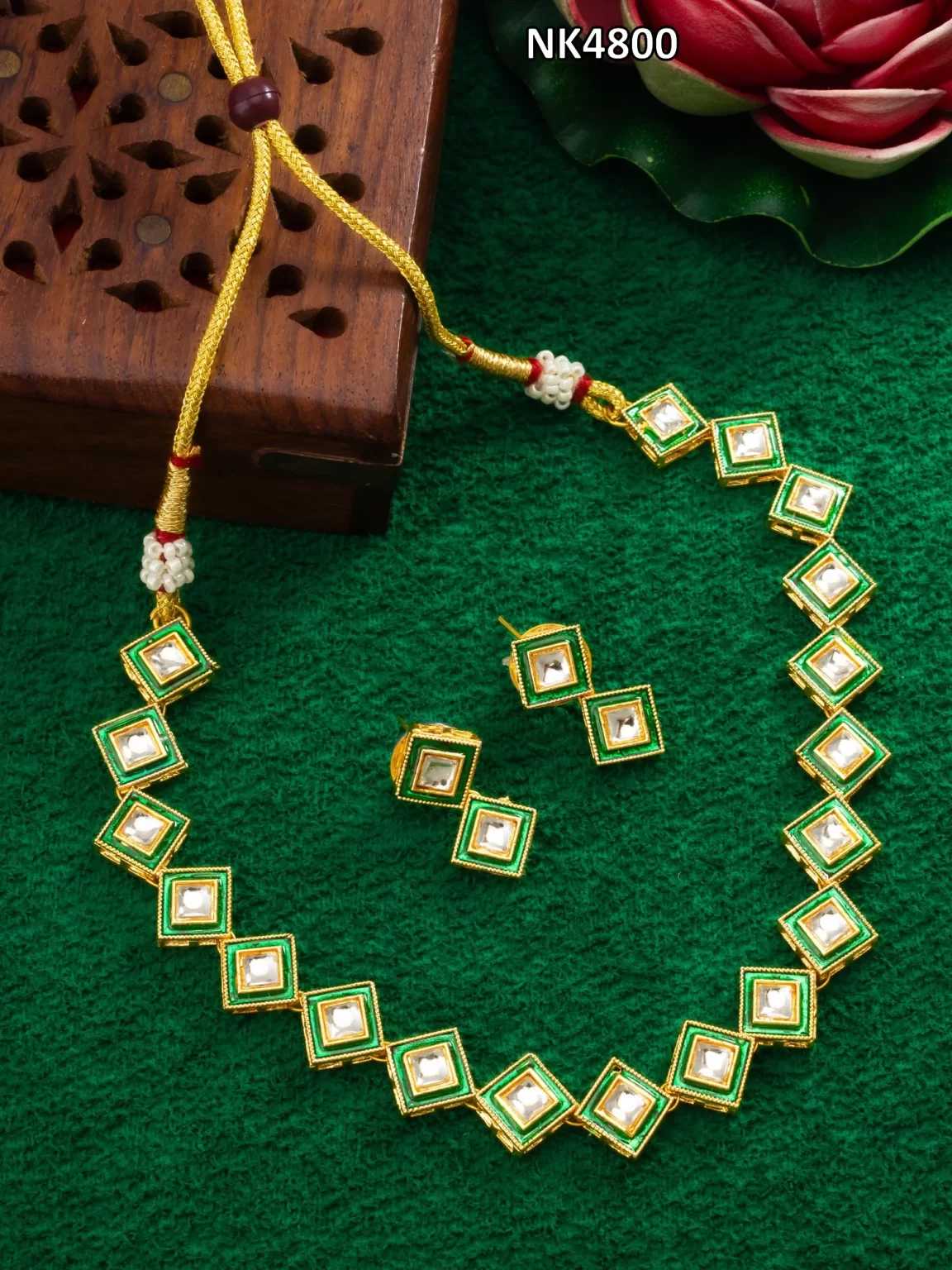 Ynf Alloy KESH105 NK4800 Womens Jewellery Wholesale Choker Necklaces Fancy Mala Necklaces Designer Crystal Necklaces Manufacturer