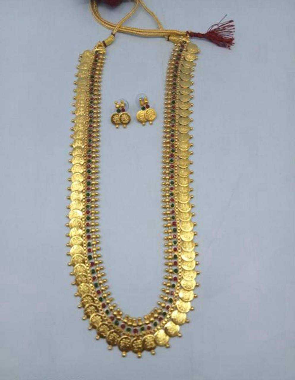 Ynf Brass KESH483 Womens Jewellery Wholesale Long Sets Golden Necklace Set Manufacturer
