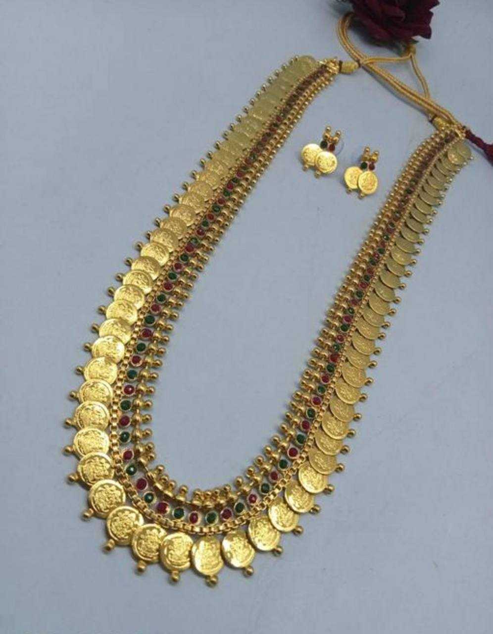Ynf Brass KESH483 Womens Jewellery Wholesale Long Sets Golden Necklace Set Manufacturer