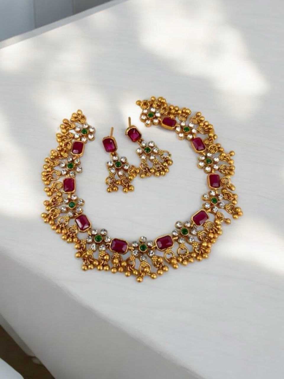 Ynf Brass KESH483 Womens Jewellery Wholesale Necklaces Set Golden Necklace Set Manufacturer