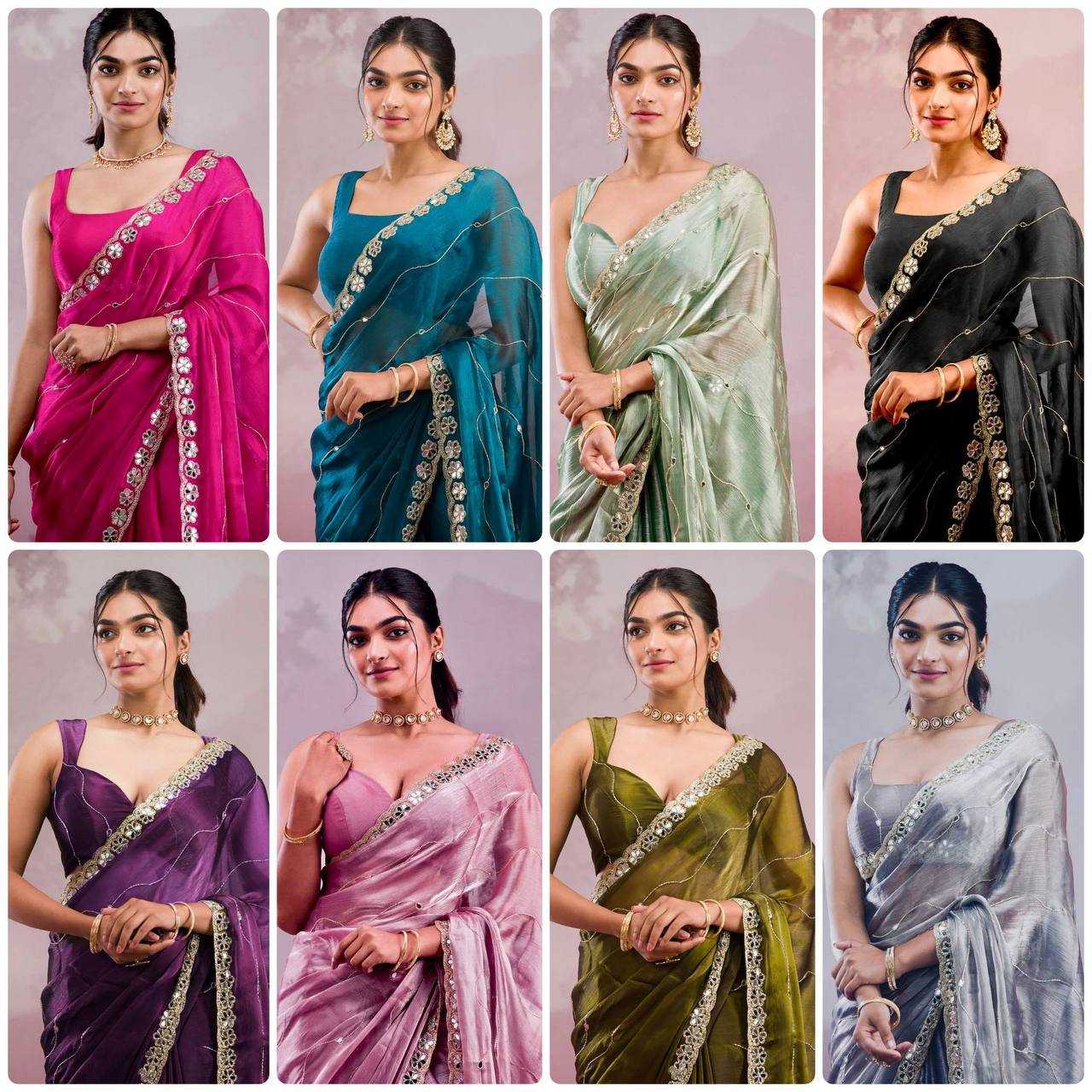 Ynf Burberry Silk KESH490 1313 Sarees Wholesale Party Wear Sarees Fancy Sarees Cutwork Saree Manufacturer