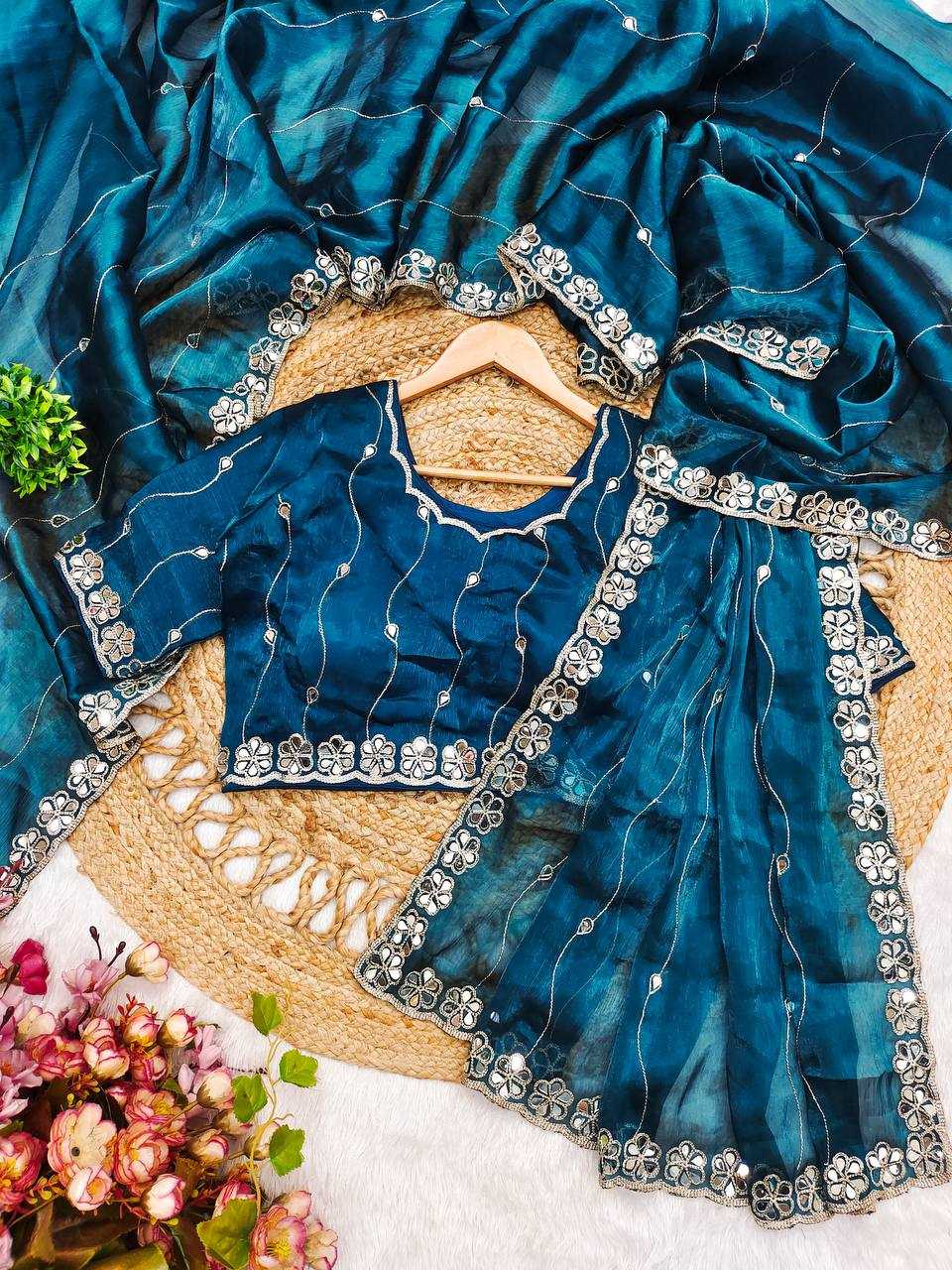 Ynf Burberry Silk KESH490 1313 Sarees Wholesale Party Wear Sarees Fancy Sarees Cutwork Saree Manufacturer