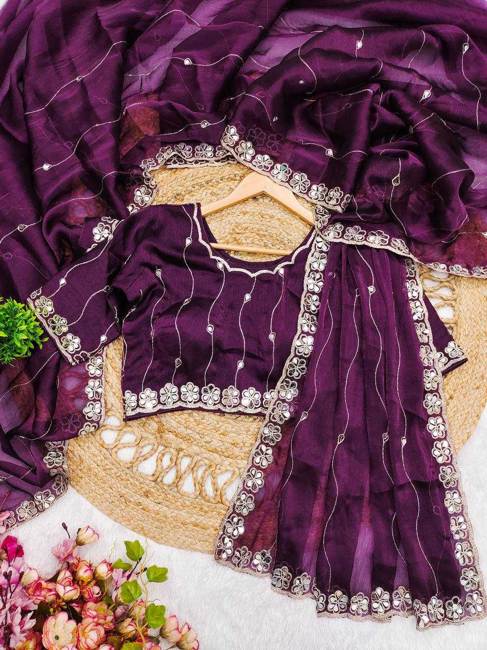 Ynf Burberry Silk KESH490 1313 Sarees Wholesale Party Wear Sarees Fancy Sarees Cutwork Saree Manufacturer