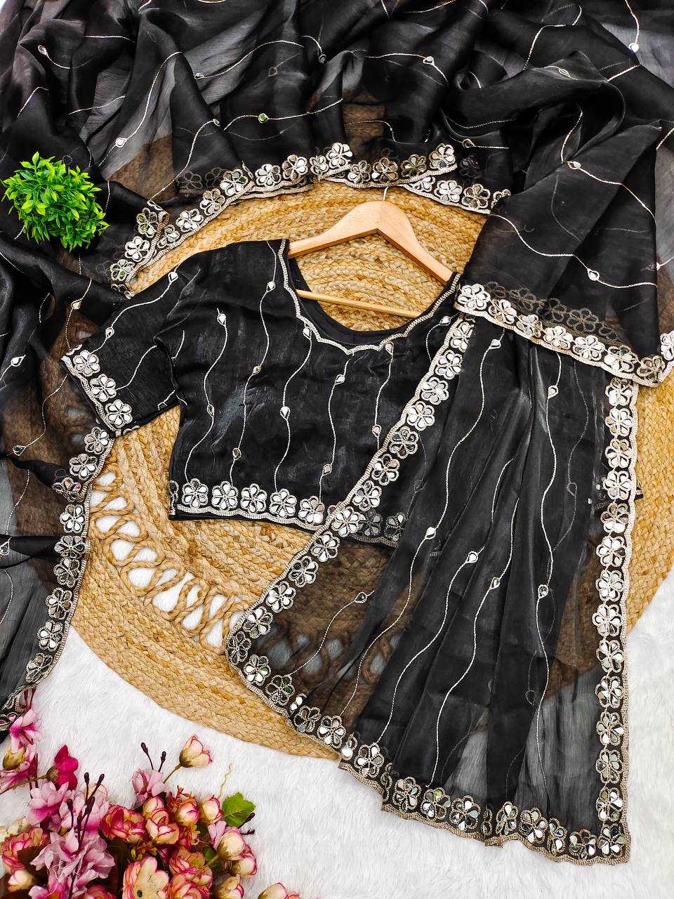 Ynf Burberry Silk KESH490 1313 Sarees Wholesale Party Wear Sarees Fancy Sarees Cutwork Saree Manufacturer