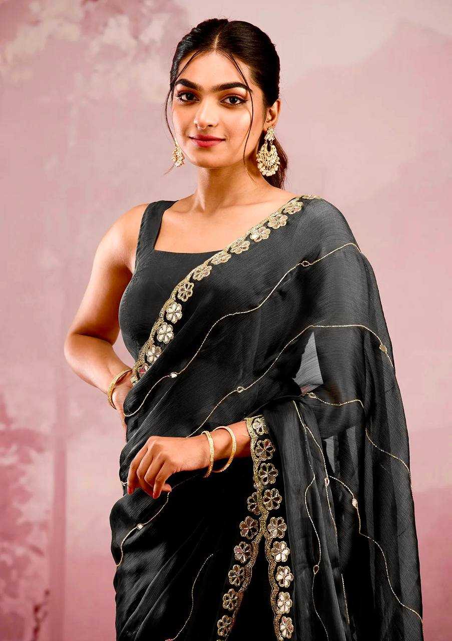 Ynf Burberry Silk KESH490 1313 Sarees Wholesale Party Wear Sarees Fancy Sarees Cutwork Saree Manufacturer