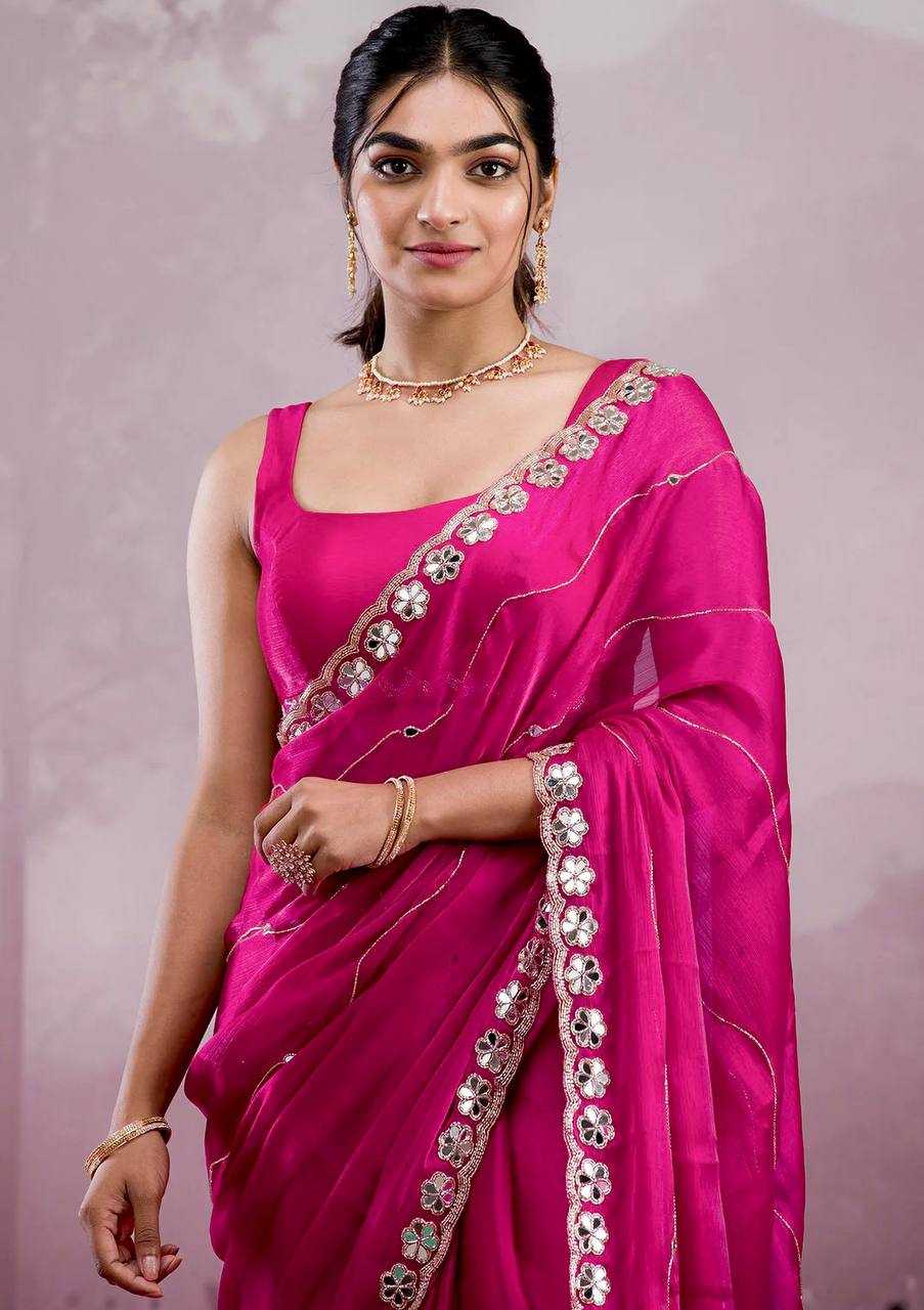 Ynf Burberry Silk KESH490 1313 Sarees Wholesale Party Wear Sarees Fancy Sarees Cutwork Saree Manufacturer