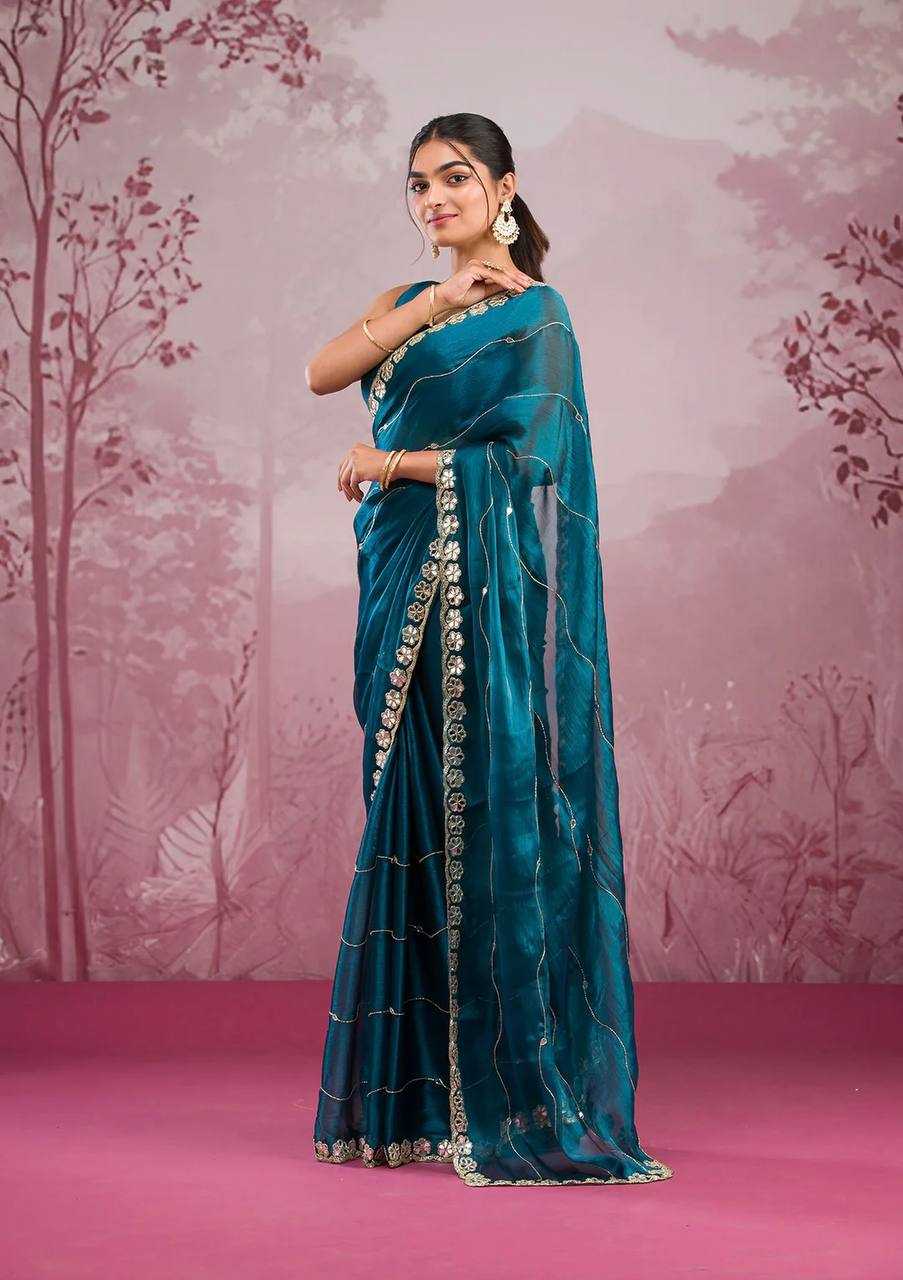 Ynf Burberry Silk KESH490 1313 Sarees Wholesale Party Wear Sarees Fancy Sarees Cutwork Saree Manufacturer