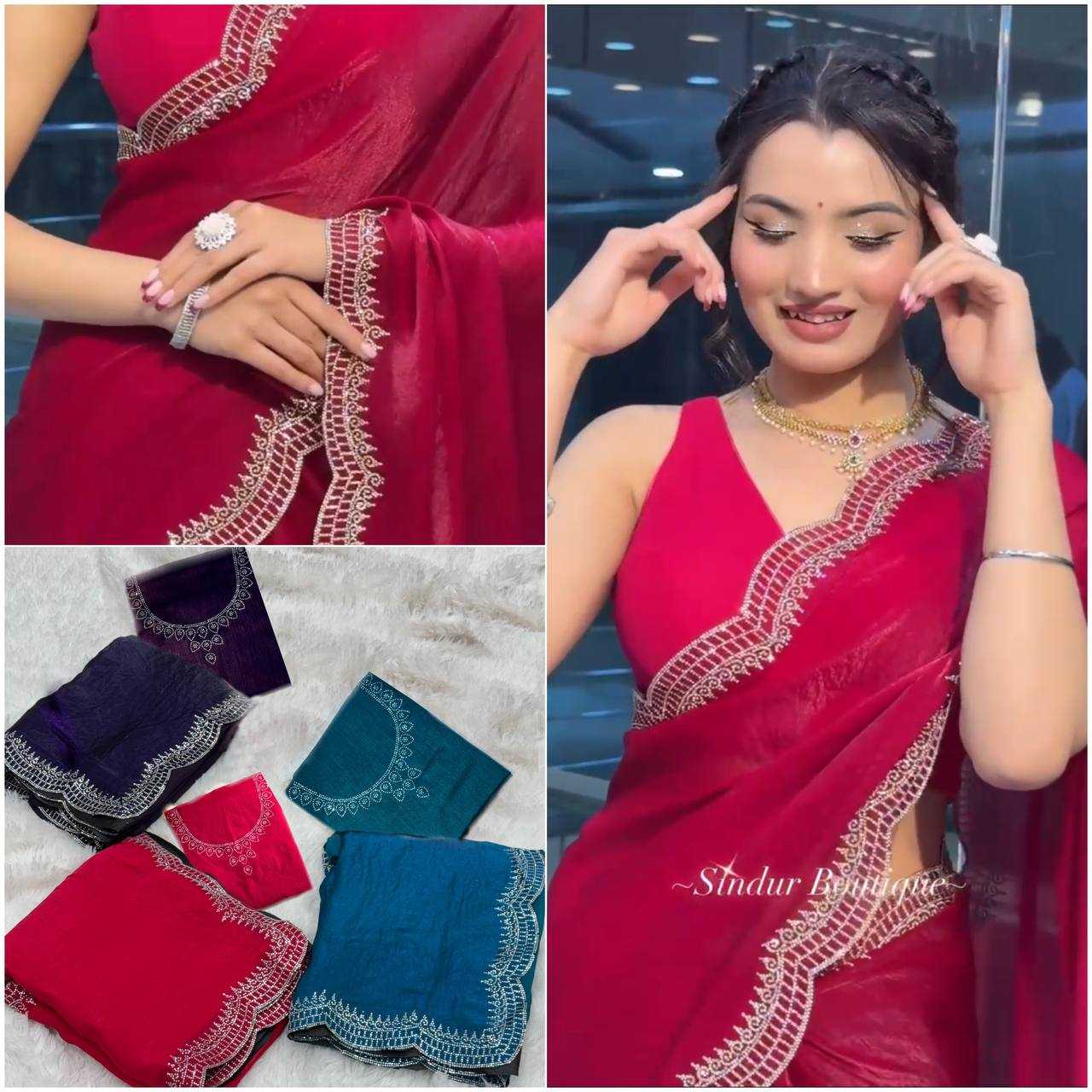 Ynf Burberry Silk KESH556 313 Sarees Wedding Collections Festive Collections Wholesale Swarovski Sarees Silk Sarees Sarees With Blouse Manufacturer