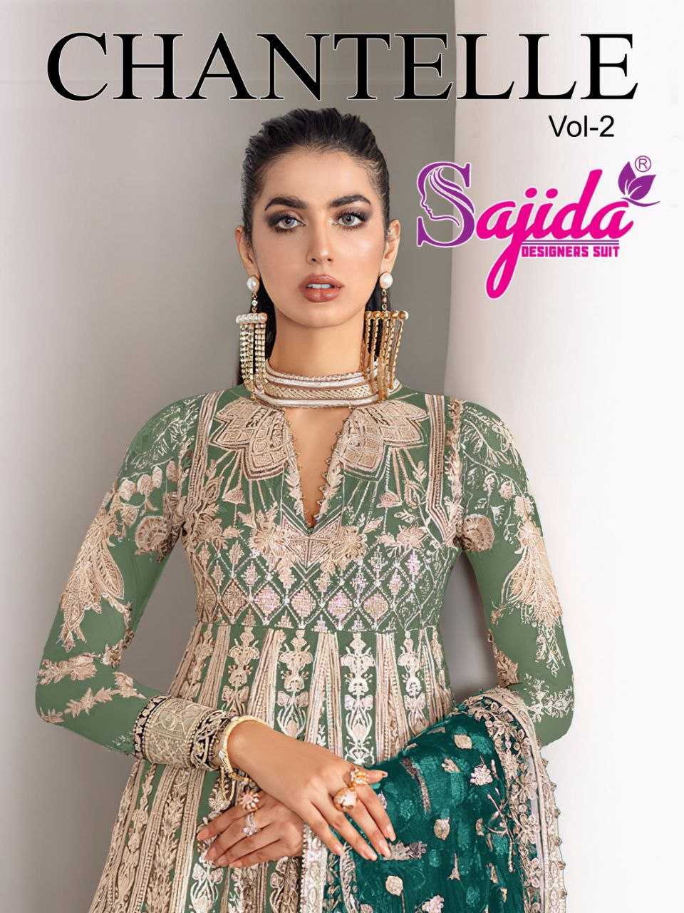 Ynf Butterfly Net KESH444 SAJIDA CHANTELLE-VOL-2 Gowns Wholesale Embroidery Gowns Wedding Gown Designer Gowns Manufacturer