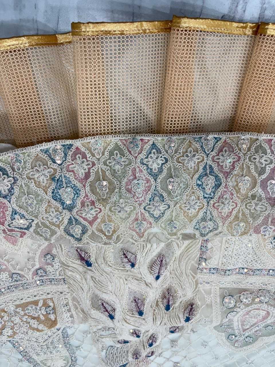 Ynf Butterfly Net KESH508 1064 Lehengas Wholesale Designer Lehenga Wedding Lehenga White Lehenga Manufacturer