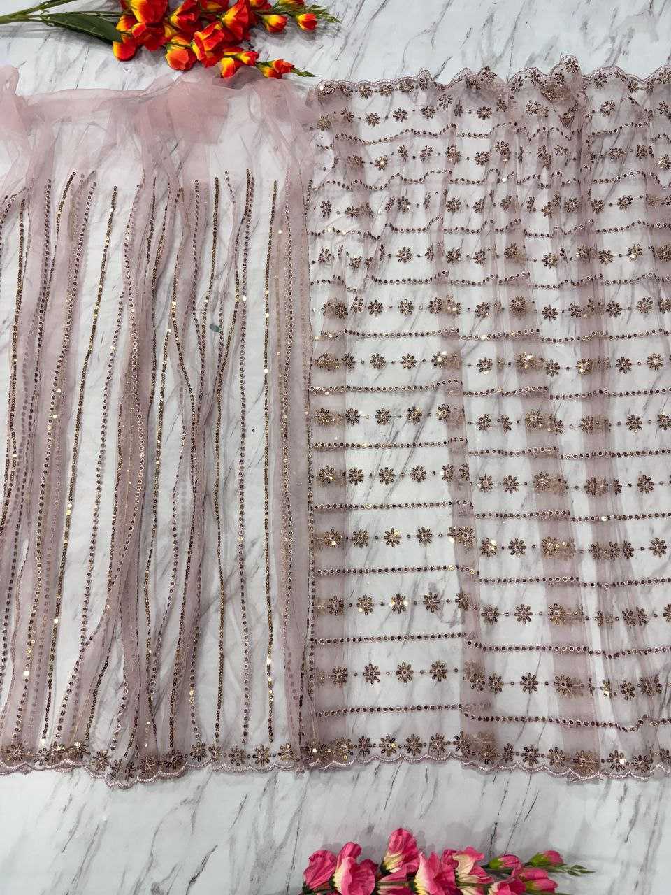 Ynf Butterfly Net KESH508 80 Sarees Wholesale Net Sarees Sequins Work Saree Manufacturer