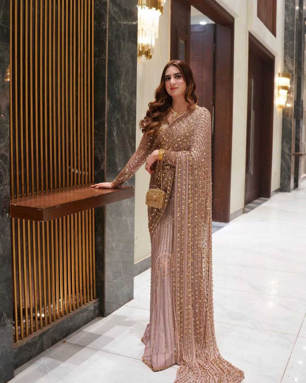 Ynf Butterfly Net KESH508 80 Sarees Wholesale Net Sarees Sequins Work Saree Manufacturer