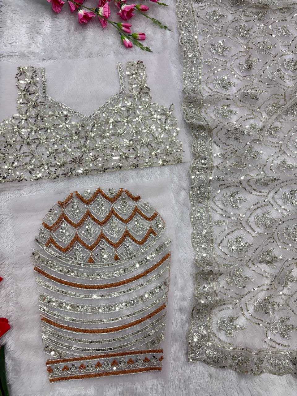 Ynf Butterfly Net KESH508 81 Sarees Wholesale Net Sarees Sequins Work Saree Manufacturer
