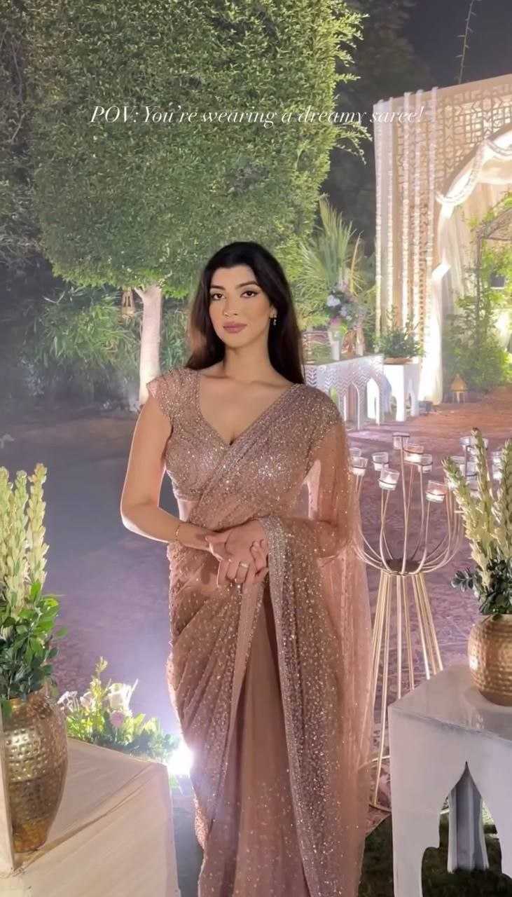 Ynf Butterfly Net KESH508 82 Sarees Wholesale Party Wear Sarees Sequins Work Saree Manufacturer