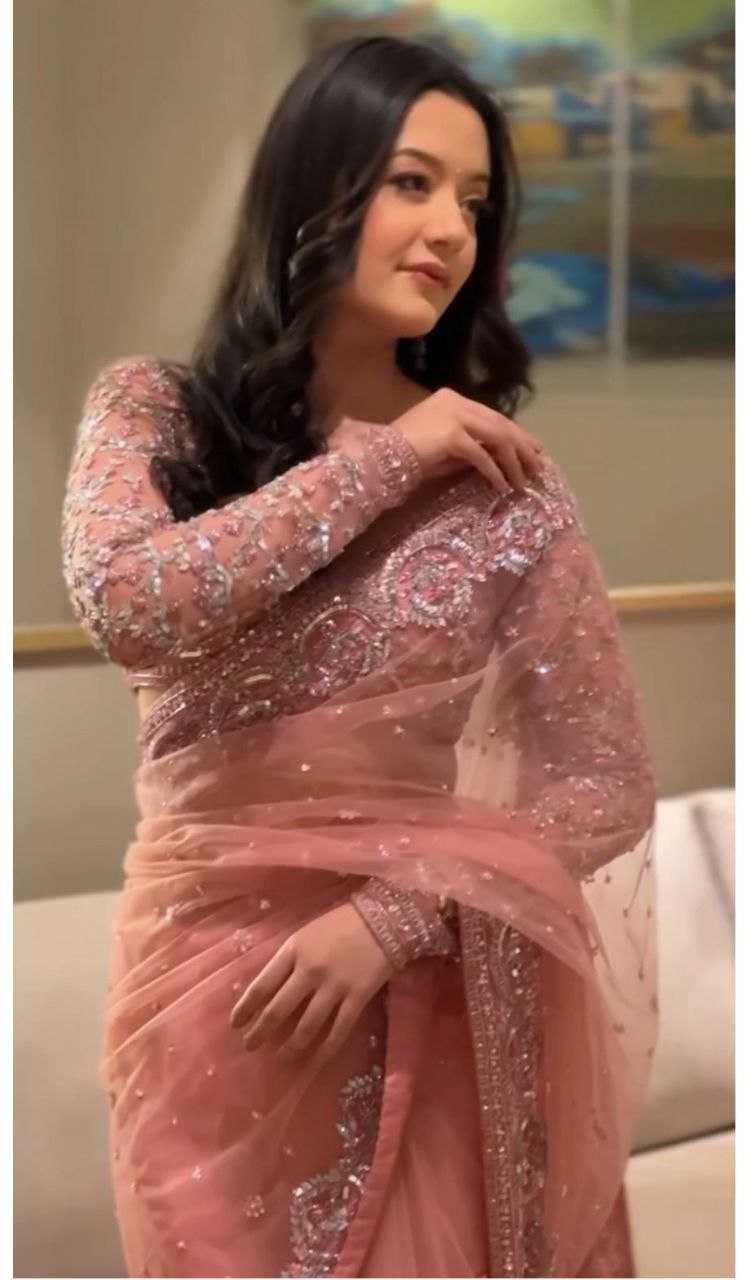 Ynf Butterfly Net KESH508 85 Sarees Wedding Collections Festive Collections Wholesale Net Sarees Embroidered Sarees Sequins Work Saree Manufacturer
