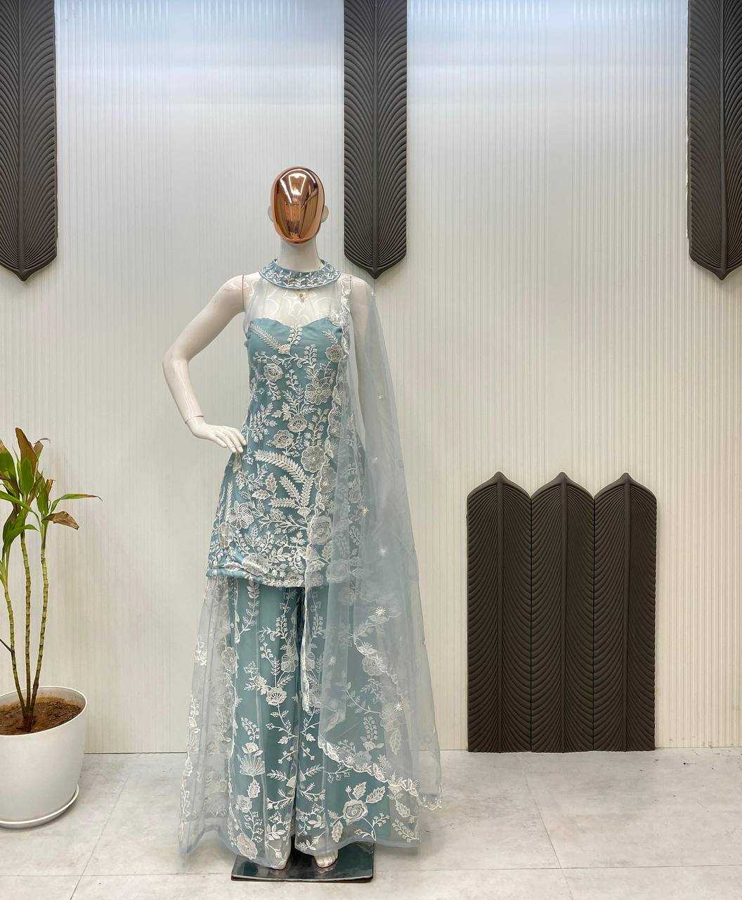 Ynf Butterfly Net RIN141 1945 Suits & Dresses Wholesale Sharara Salwar Suits Embroidery Suits Party wear suits Manufacturer