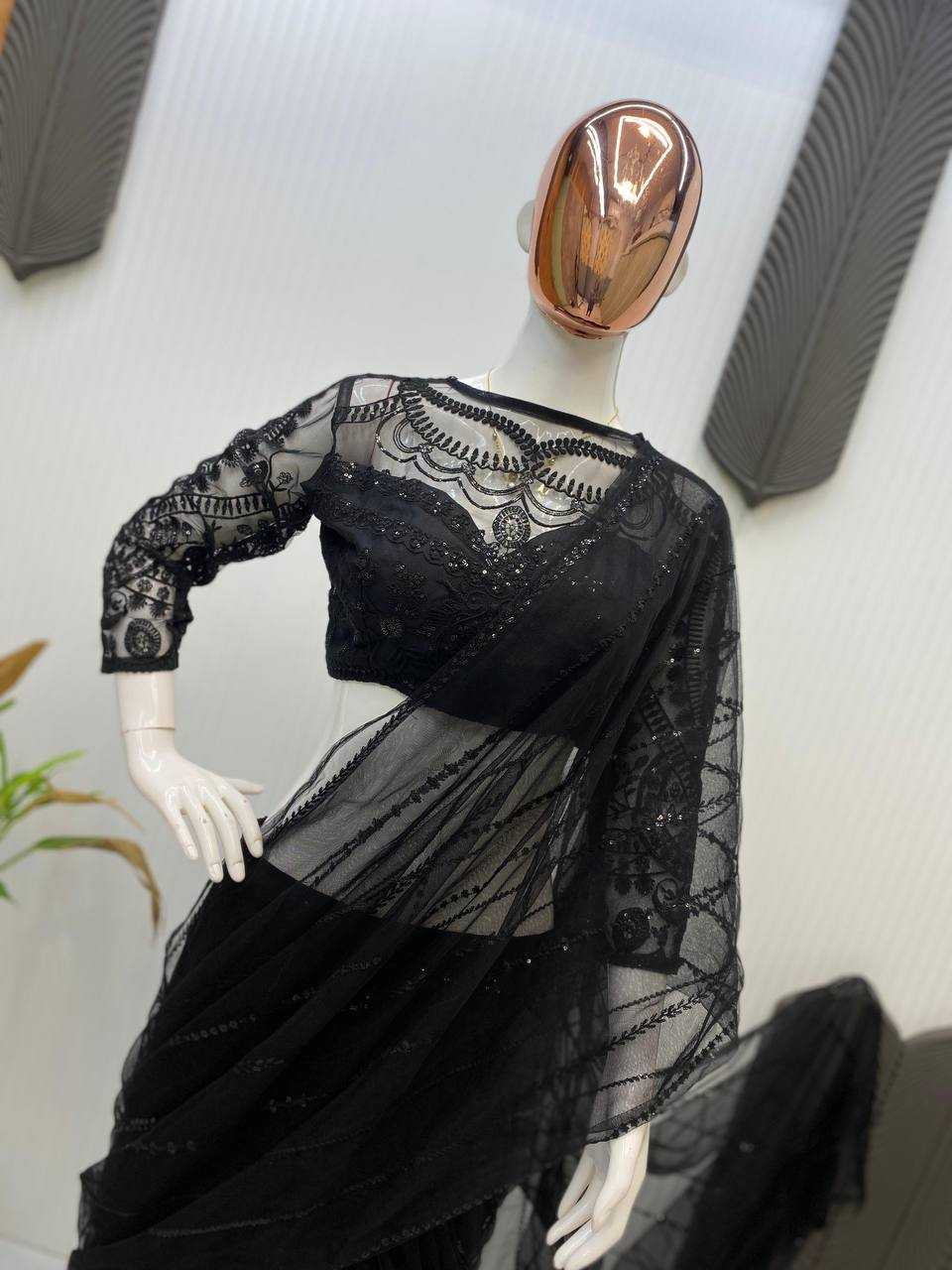 Ynf Butterfly Net RIN141 1963 Sarees Western Wears Festive Collections Wholesale Lehenga Sarees Net Sarees Embroidered Sarees Manufacturer
