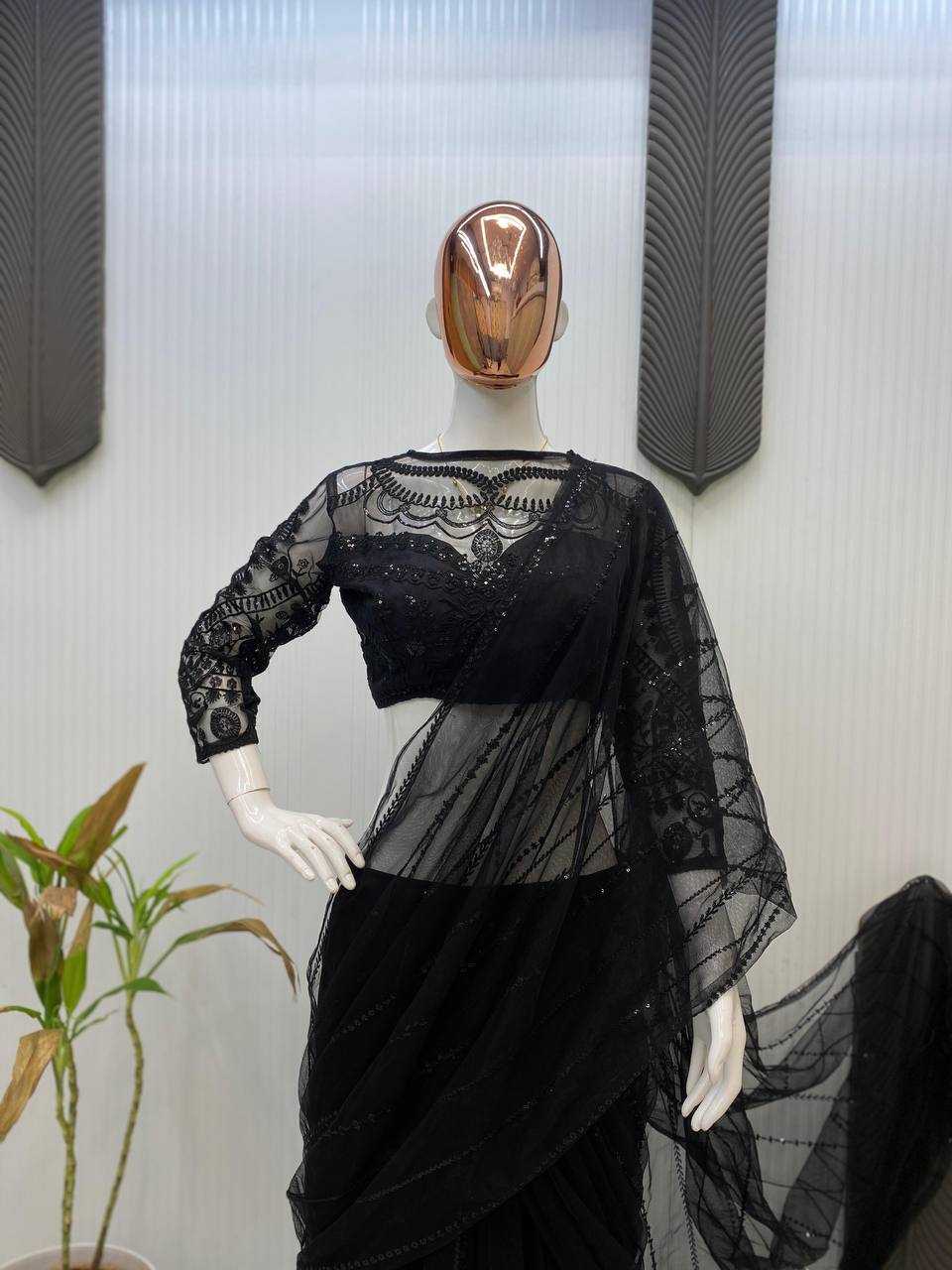 Ynf Butterfly Net RIN141 1963 Sarees Western Wears Festive Collections Wholesale Lehenga Sarees Net Sarees Embroidered Sarees Manufacturer