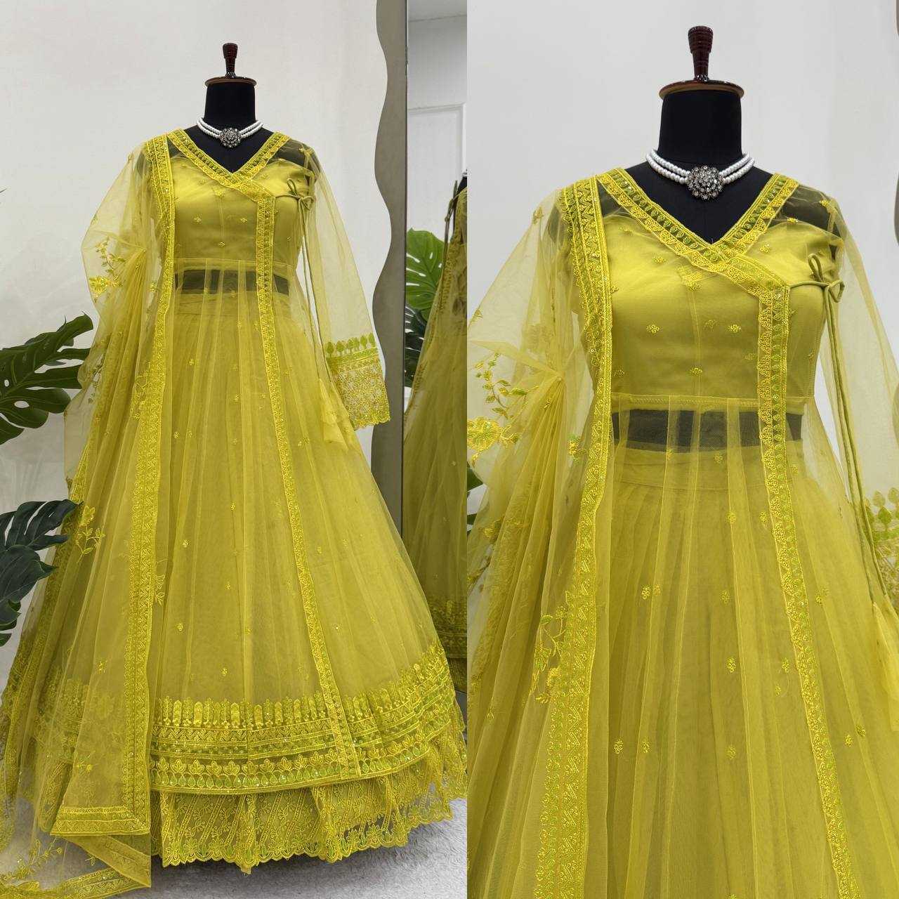 Ynf Butterfly Net RIN162 5895 Suits & Dresses Western Wears Wedding Collections Wholesale Indo Western Dresses Net Suit Party Wear Dresses Manufacturer