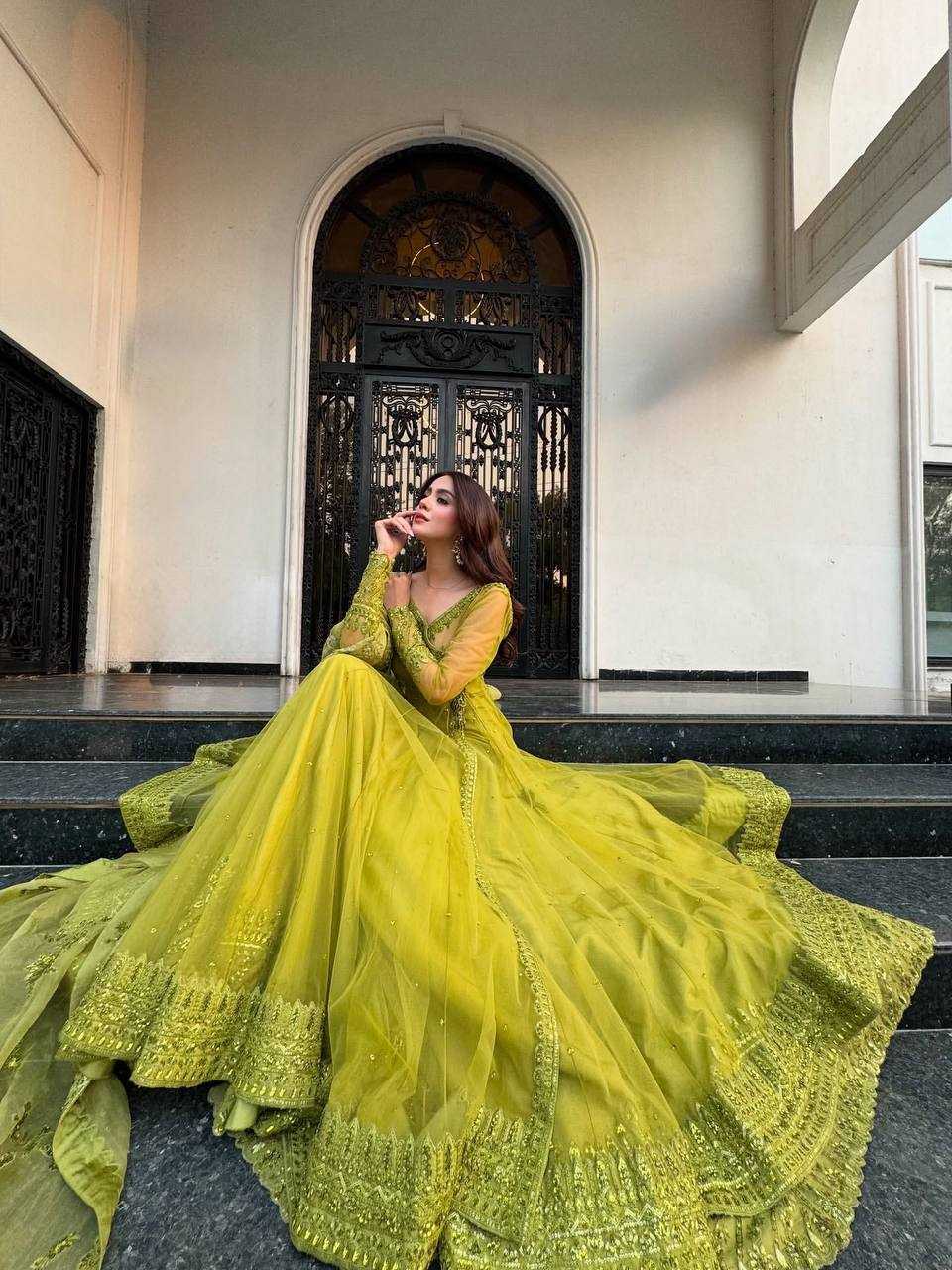 Ynf Butterfly Net RIN162 5895 Suits & Dresses Western Wears Wedding Collections Wholesale Indo Western Dresses Net Suit Party Wear Dresses Manufacturer