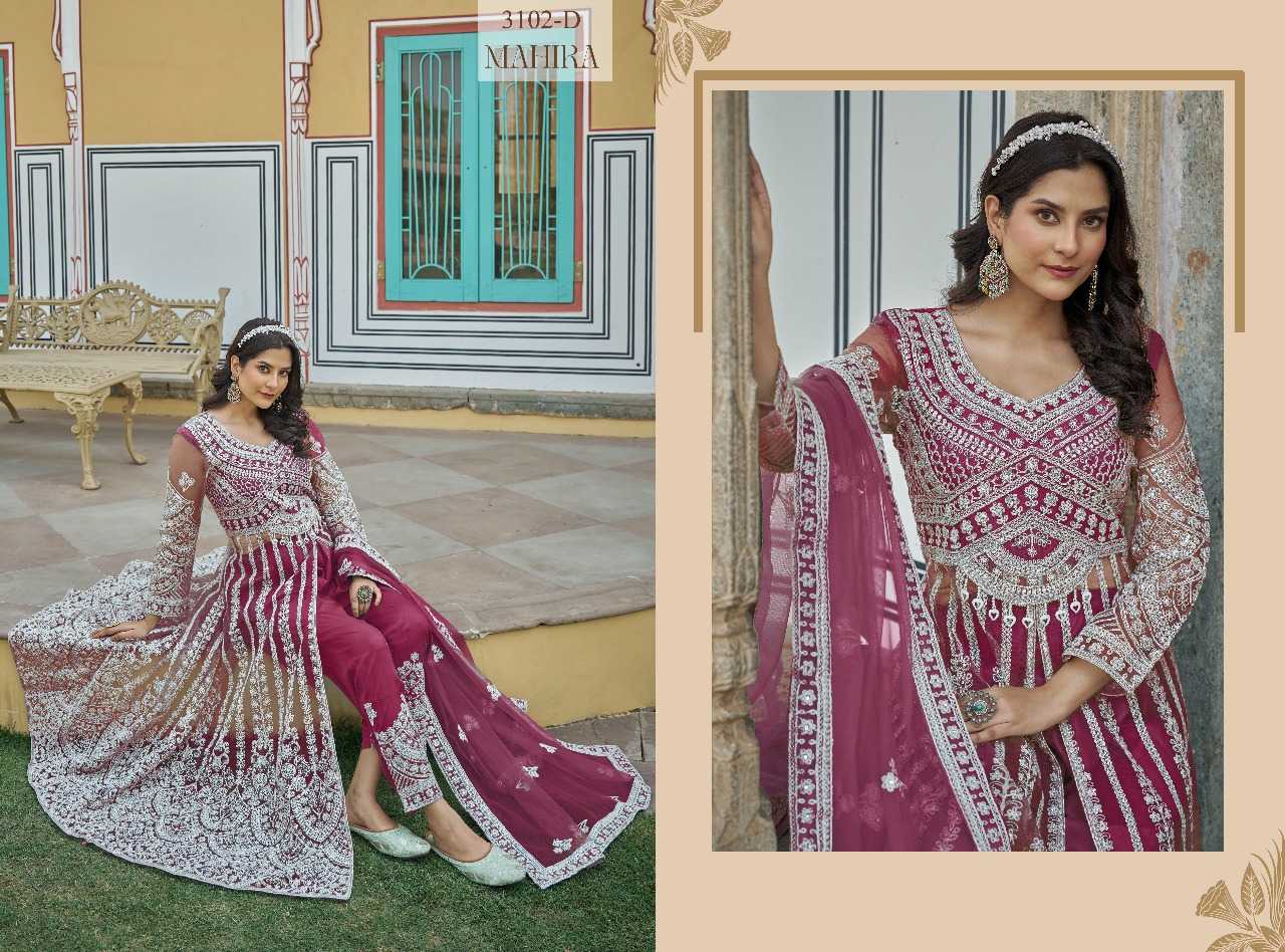 Ynf Butterfly Net RIN197 4819 Suits & Dresses Wholesale Party wear suits Bridal Wedding Dresses Designer Suits Manufacturer