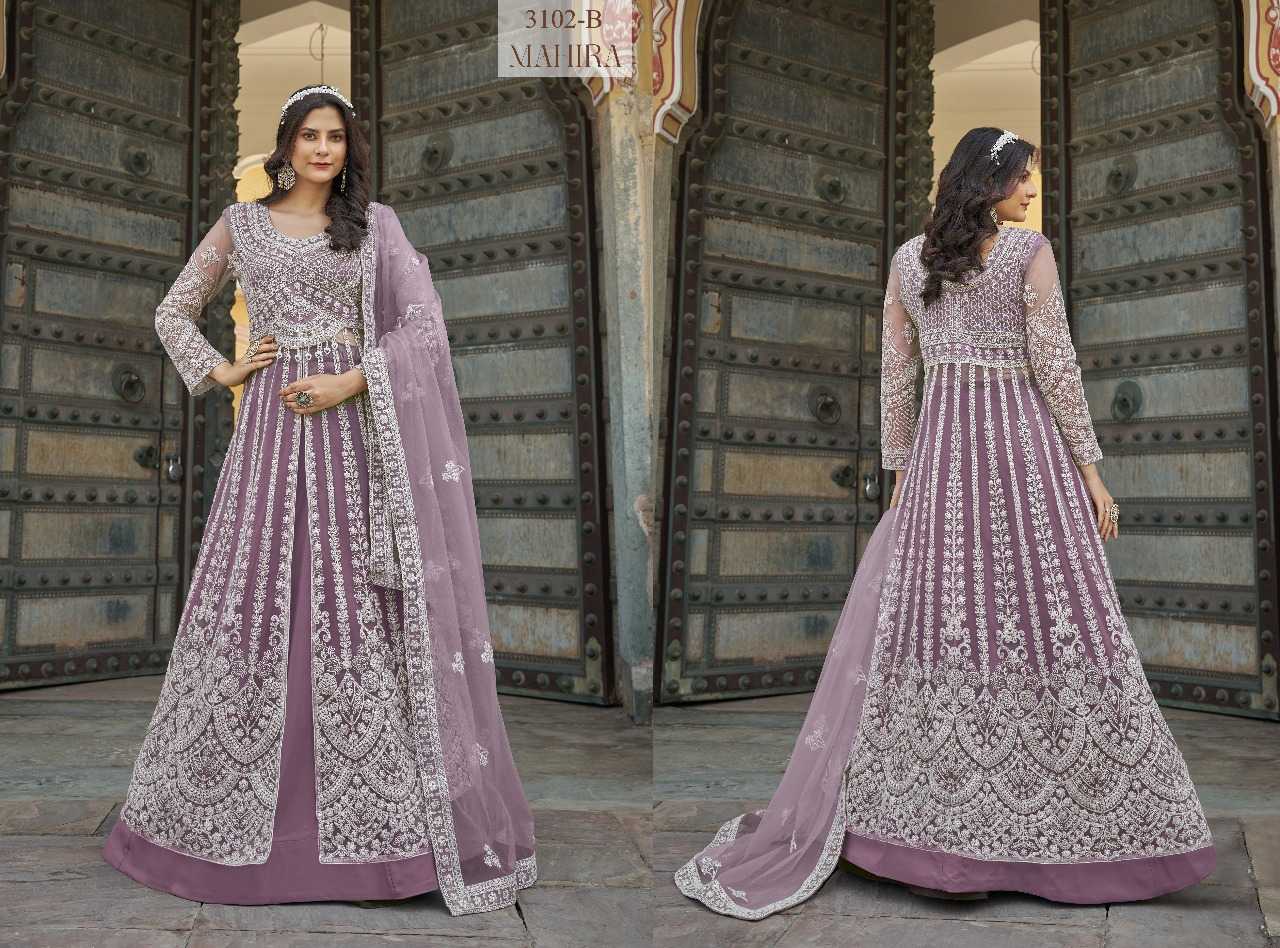 Ynf Butterfly Net RIN197 4819 Suits & Dresses Wholesale Party wear suits Bridal Wedding Dresses Designer Suits Manufacturer