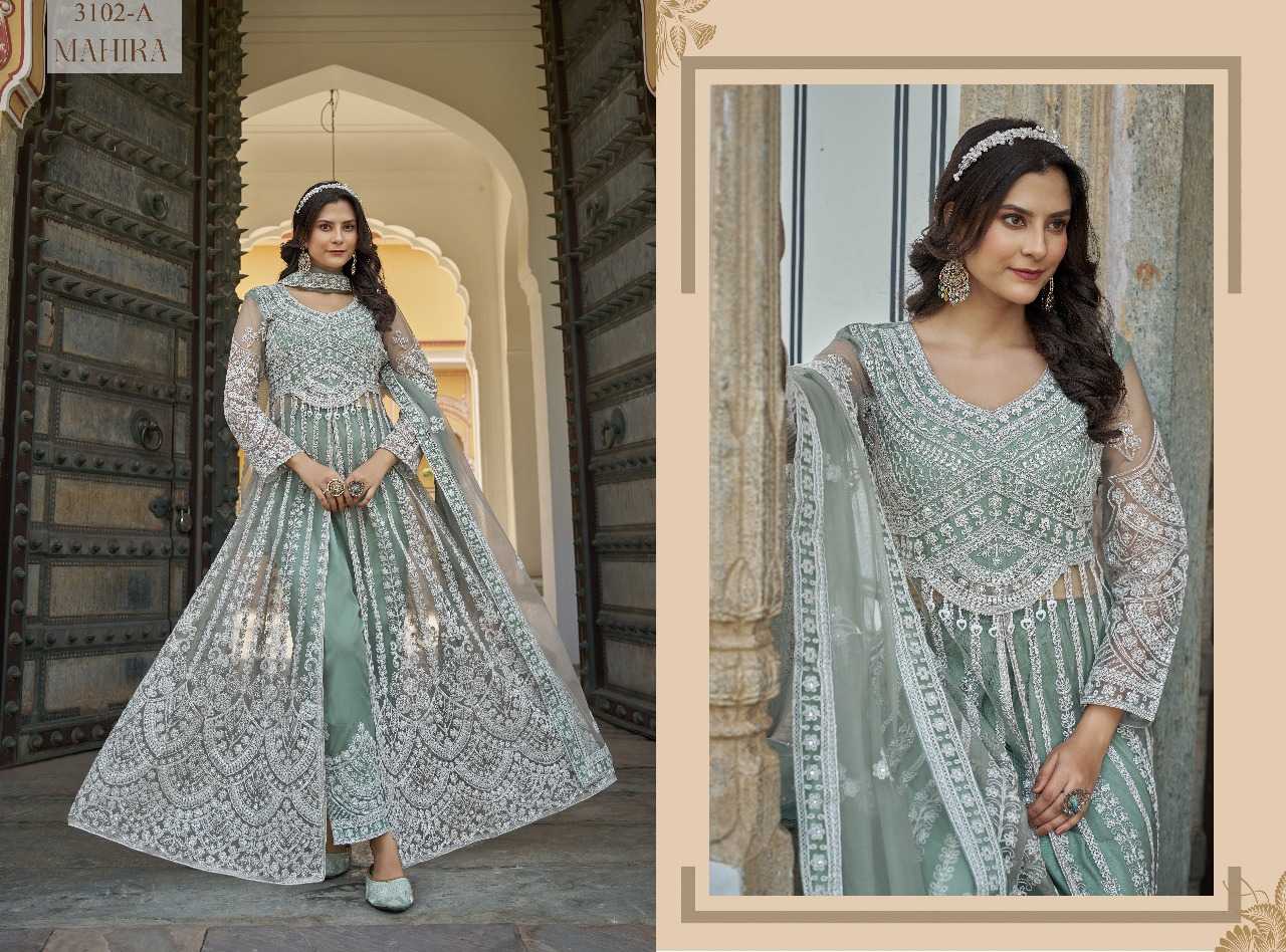 Ynf Butterfly Net RIN197 4819 Suits & Dresses Wholesale Party wear suits Bridal Wedding Dresses Designer Suits Manufacturer