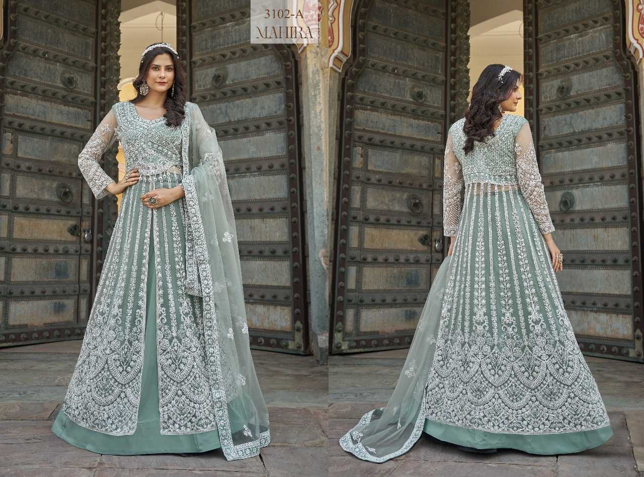 Ynf Butterfly Net RIN197 4819 Suits & Dresses Wholesale Party wear suits Bridal Wedding Dresses Designer Suits Manufacturer