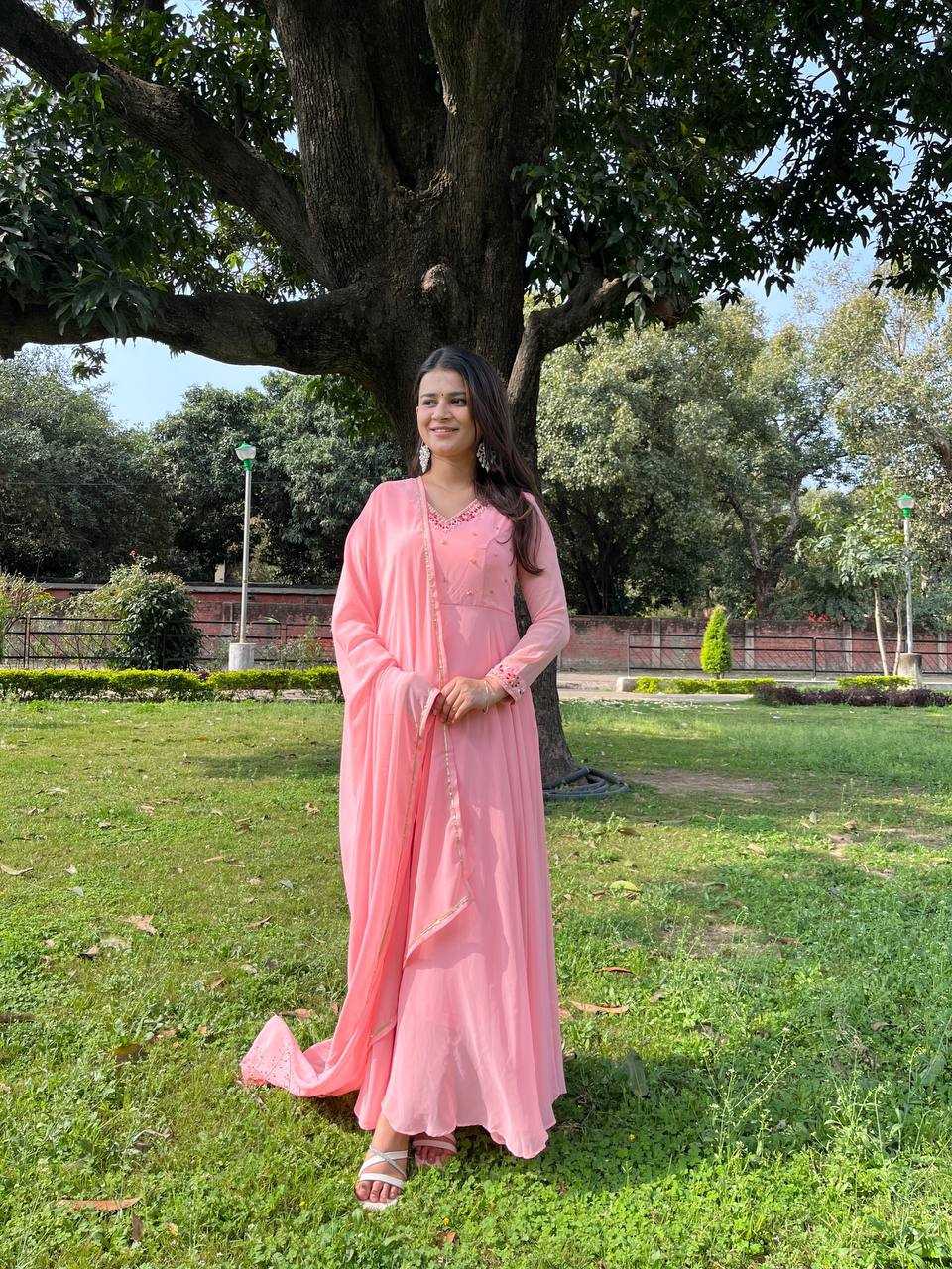 Ynf Chanderi Silk Gowns Wholesale Fancy Gowns Embroidery Gowns Silk Gowns Manufacturer