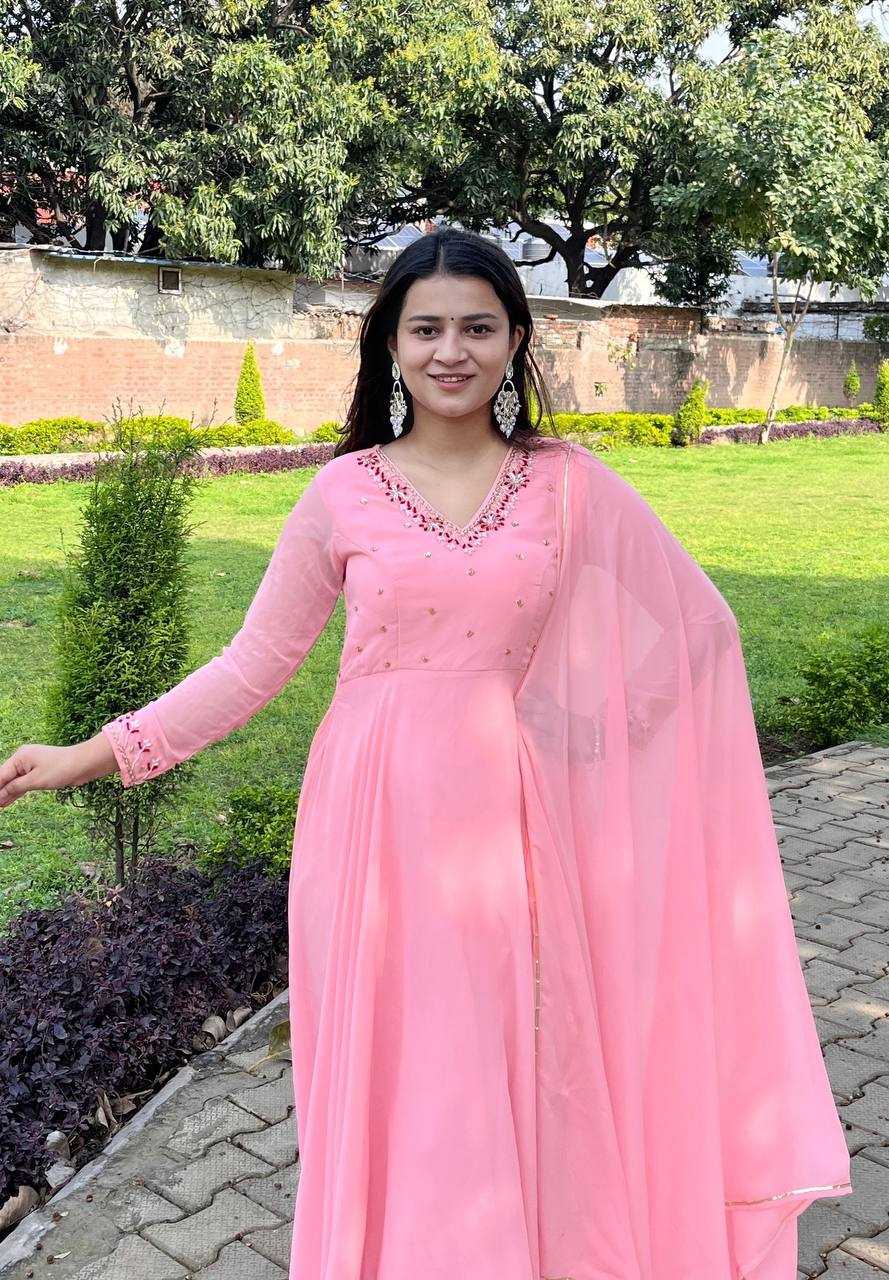 Ynf Chanderi Silk Gowns Wholesale Fancy Gowns Embroidery Gowns Silk Gowns Manufacturer