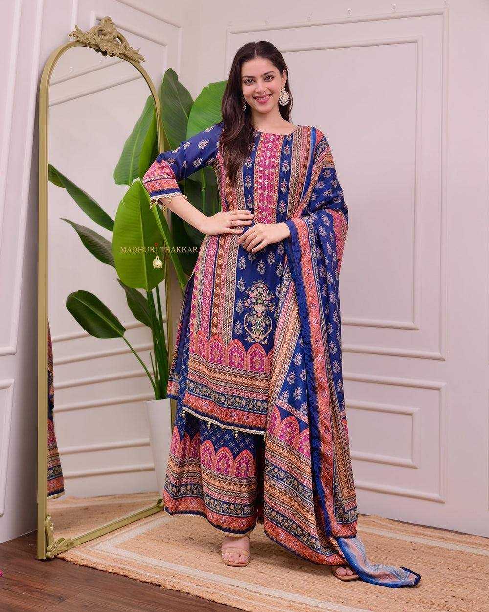 Ynf Chanderi Silk KESH501 FAIRY Suits & Dresses Wholesale Ladies Suits Sharara Salwar Suits Printed Suits Chanderi Suit Manufacturer
