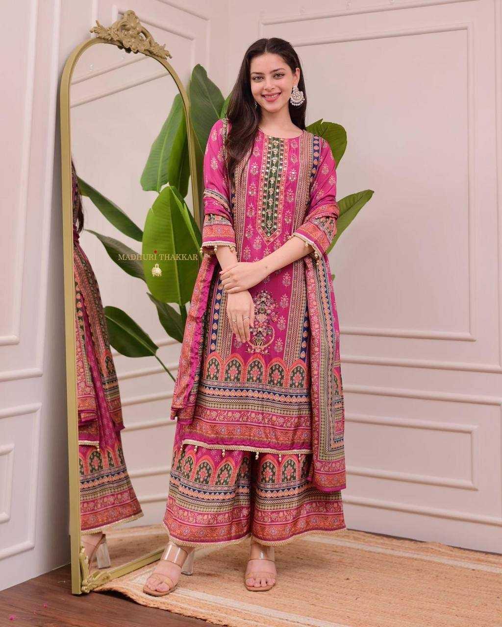 Ynf Chanderi Silk KESH501 FAIRY Suits & Dresses Wholesale Ladies Suits Sharara Salwar Suits Printed Suits Chanderi Suit Manufacturer
