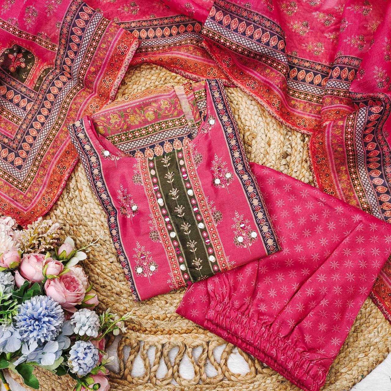Ynf Chanderi Silk KESH501 FAIRY Suits & Dresses Wholesale Ladies Suits Sharara Salwar Suits Printed Suits Chanderi Suit Manufacturer