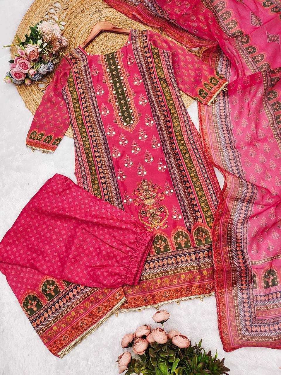 Ynf Chanderi Silk KESH501 FAIRY Suits & Dresses Wholesale Ladies Suits Sharara Salwar Suits Printed Suits Chanderi Suit Manufacturer
