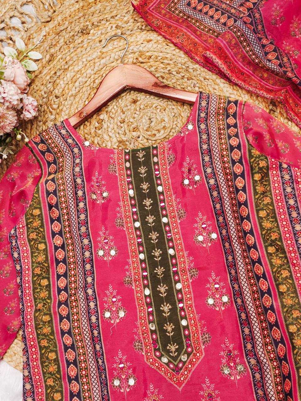 Ynf Chanderi Silk KESH501 FAIRY Suits & Dresses Wholesale Ladies Suits Sharara Salwar Suits Printed Suits Chanderi Suit Manufacturer