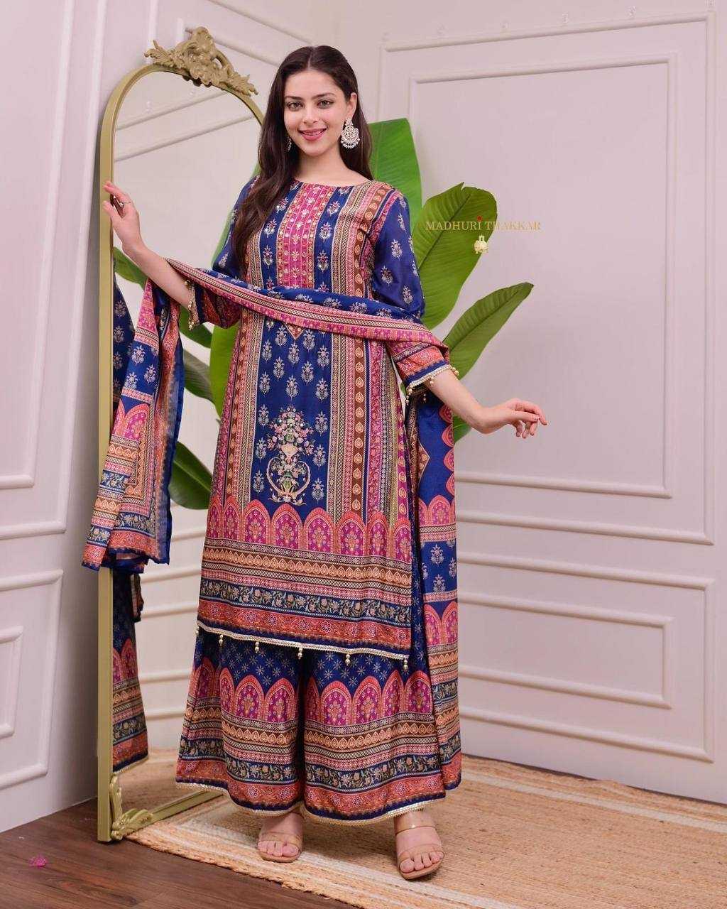 Ynf Chanderi Silk KESH501 FAIRY Suits & Dresses Wholesale Ladies Suits Sharara Salwar Suits Printed Suits Chanderi Suit Manufacturer