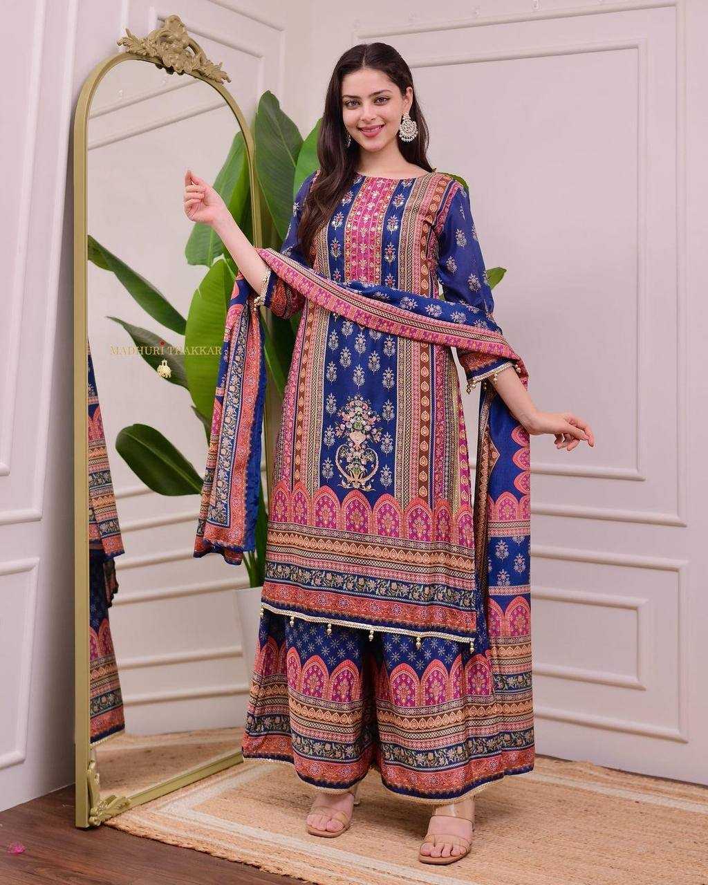 Ynf Chanderi Silk KESH501 FAIRY Suits & Dresses Wholesale Ladies Suits Sharara Salwar Suits Printed Suits Chanderi Suit Manufacturer