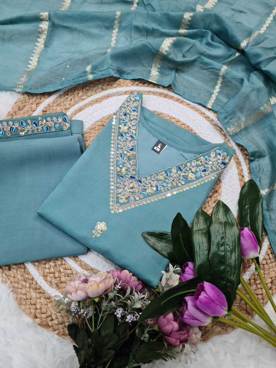 Ynf Chanderi Silk KESH529 MONA Suits & Dresses Wedding Collections Festive Collections Wholesale Embroidery Suits Party wear suits Chanderi Suit Manufacturer