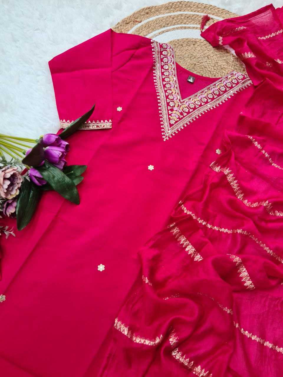 Ynf Chanderi Silk KESH529 MONA Suits & Dresses Wedding Collections Festive Collections Wholesale Embroidery Suits Party wear suits Chanderi Suit Manufacturer