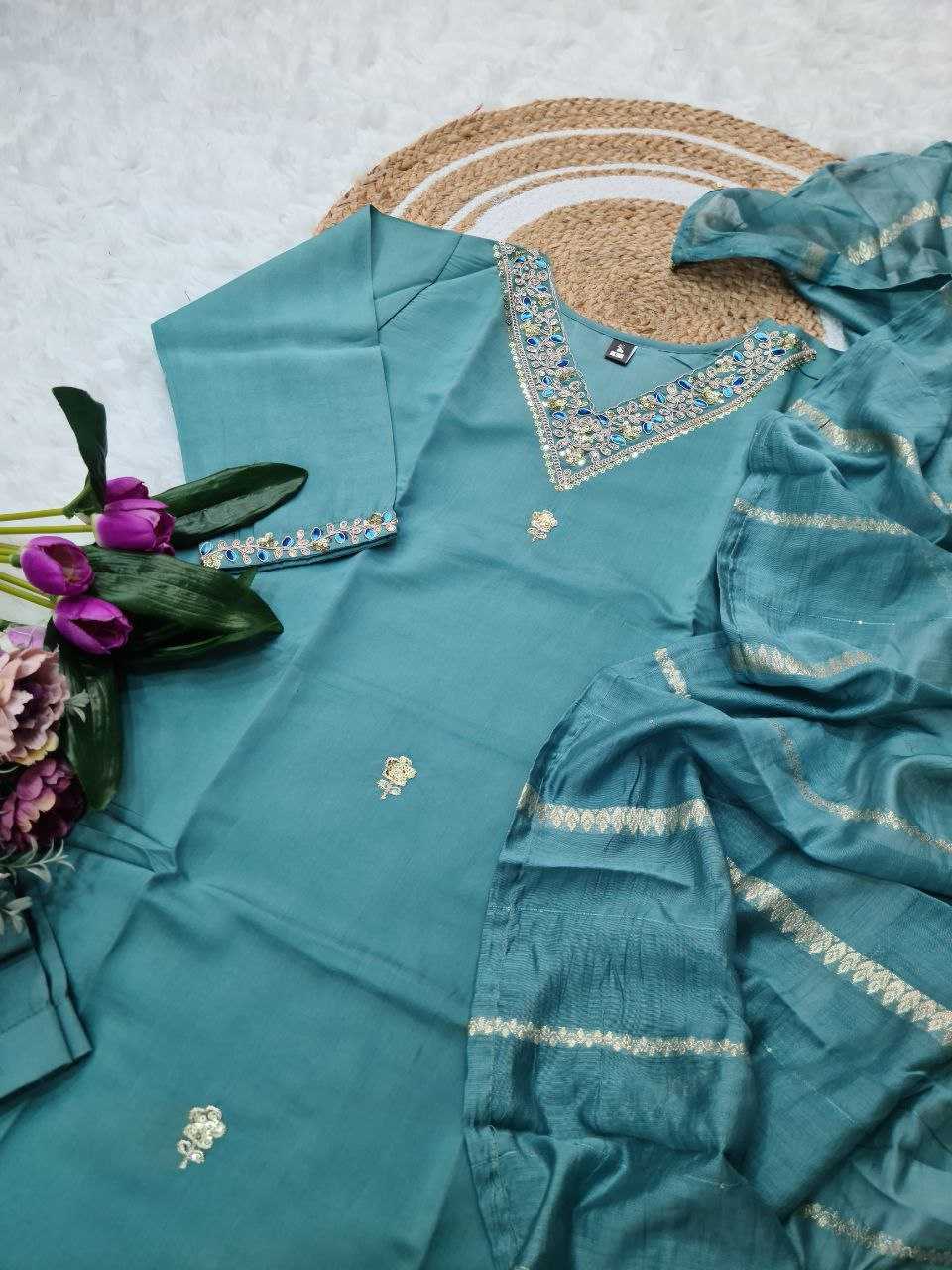 Ynf Chanderi Silk KESH529 MONA Suits & Dresses Wedding Collections Festive Collections Wholesale Embroidery Suits Party wear suits Chanderi Suit Manufacturer