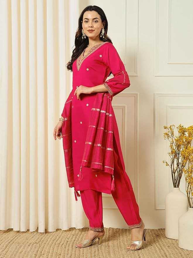 Ynf Chanderi Silk KESH529 MONA Suits & Dresses Wedding Collections Festive Collections Wholesale Embroidery Suits Party wear suits Chanderi Suit Manufacturer