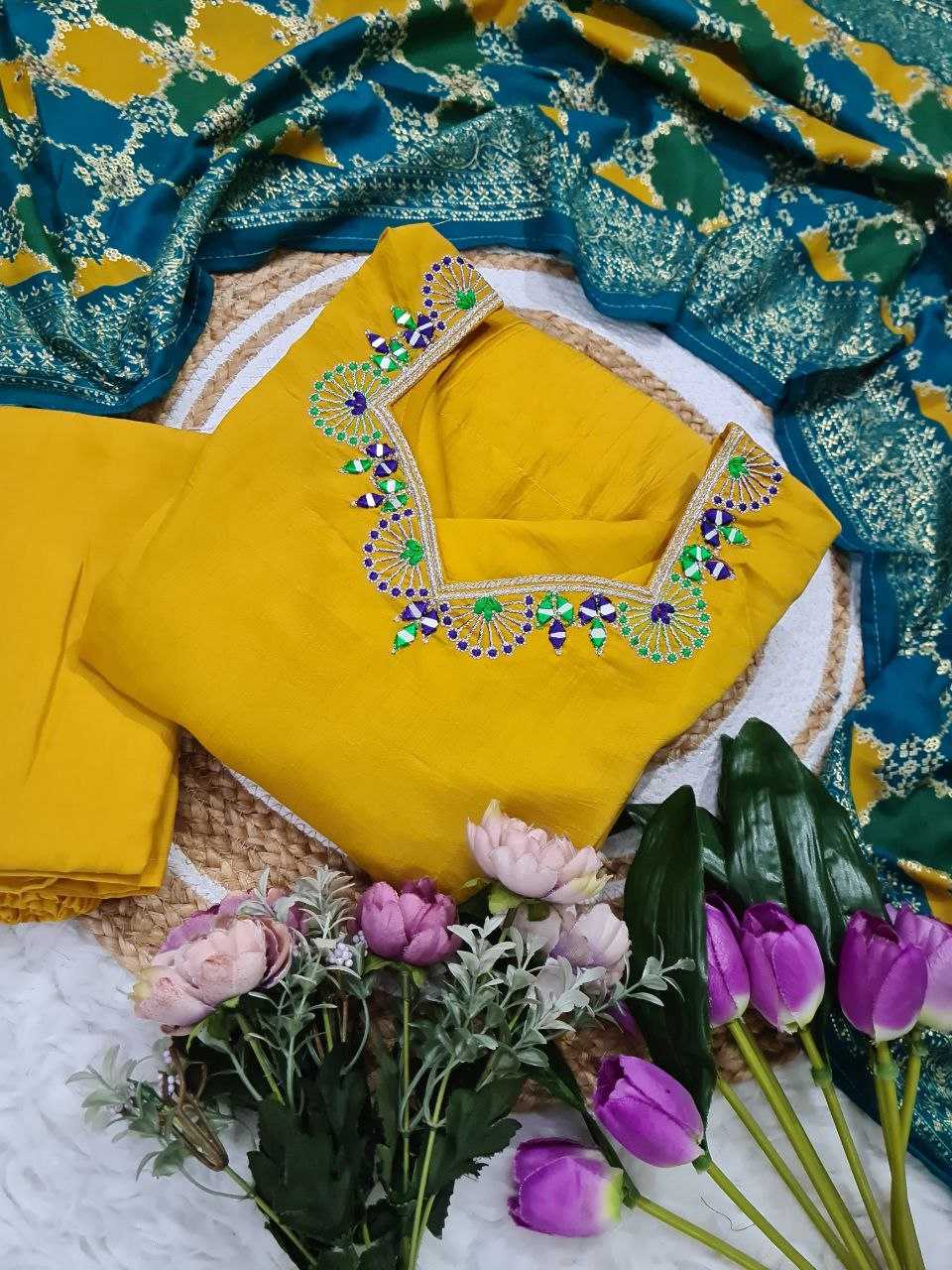 Ynf Chanderi Silk KESH529 MUSKAN 3 Gowns Wholesale Fancy Gowns Embroidery Gowns Anarkali Gown Long Gowns Manufacturer