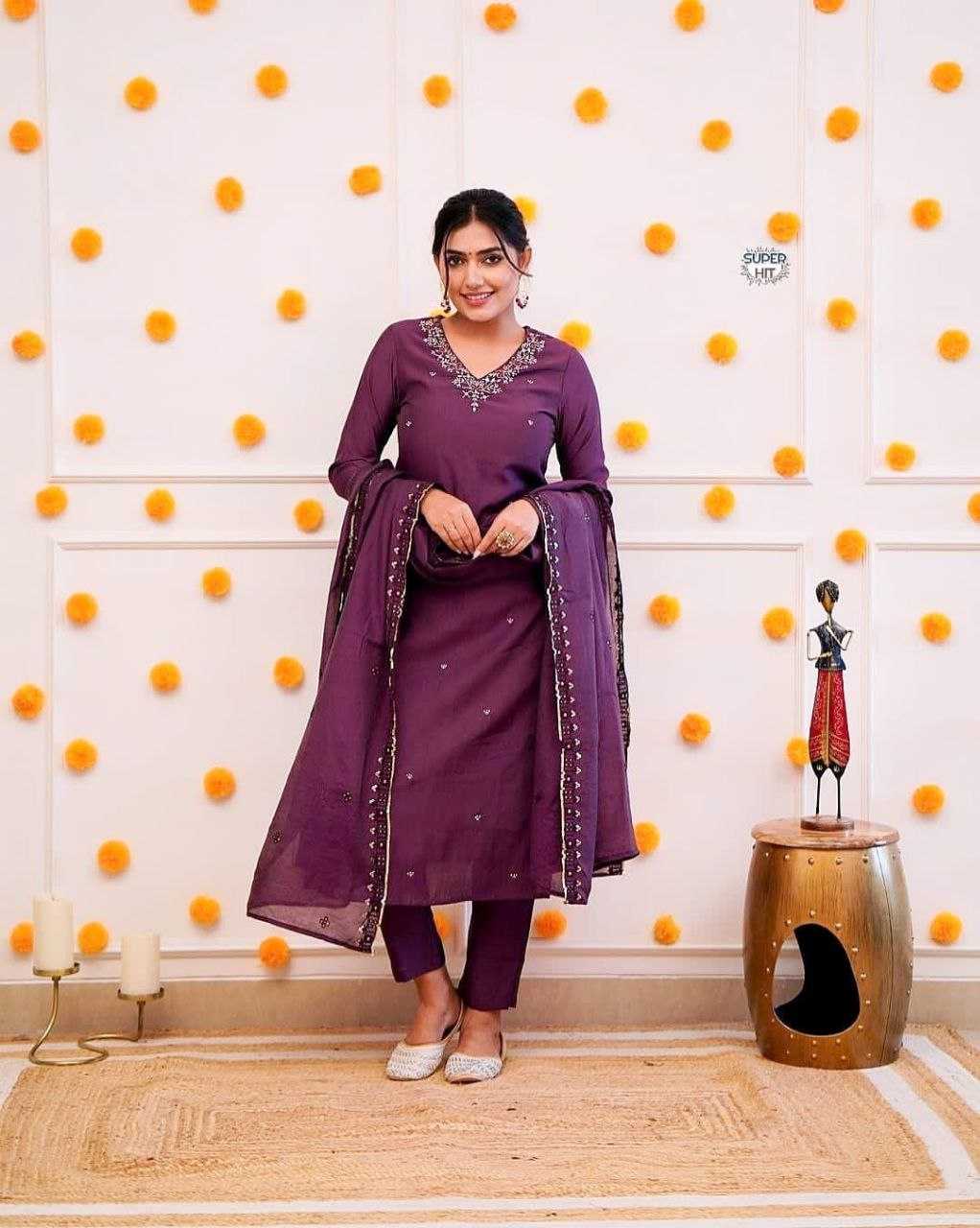 Ynf Chanderi Silk KESH536 7015 Suits & Dresses Wholesale Embroidery Suits Party wear suits Chanderi Suit Manufacturer