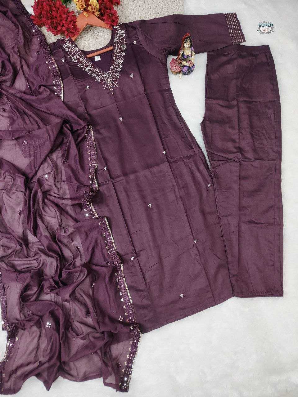 Ynf Chanderi Silk KESH536 7015 Suits & Dresses Wholesale Embroidery Suits Party wear suits Chanderi Suit Manufacturer